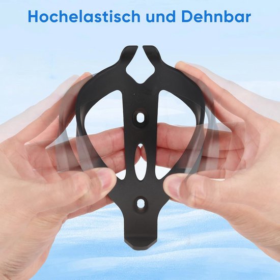 Lichte Fiets Waterfleshouder - Universele Fleshouder voor Fietsen, Geschikt voor Mountainbike, Racefiets en Kinderfietsen (Zwart + Grijs, 2-pack) — afbeelding 3