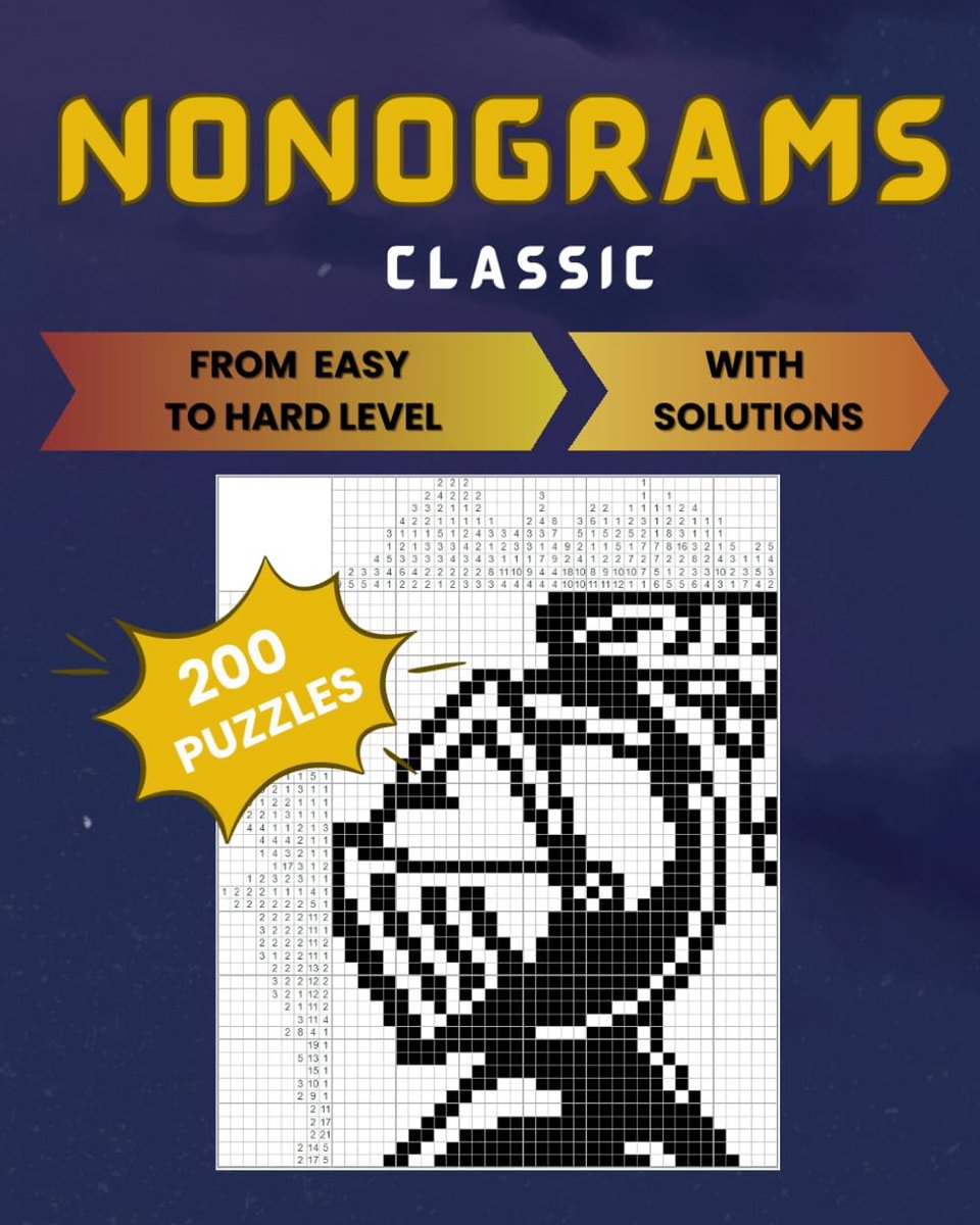 200 Nonograms Puzzelboek: Klassieke Japans Kriskras Ruitpatronen