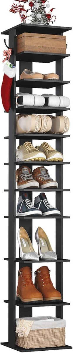 10-laags verticale schoenenrek - Slanke en praktische schoenorganisator voor elke entree