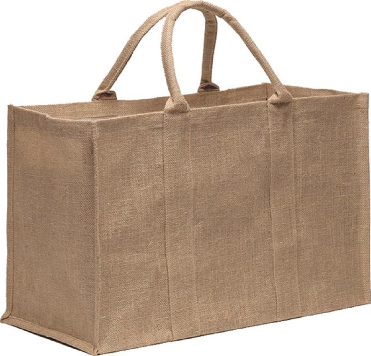 Opvouwbare jute brandhouttas met handgrepen - 75L
