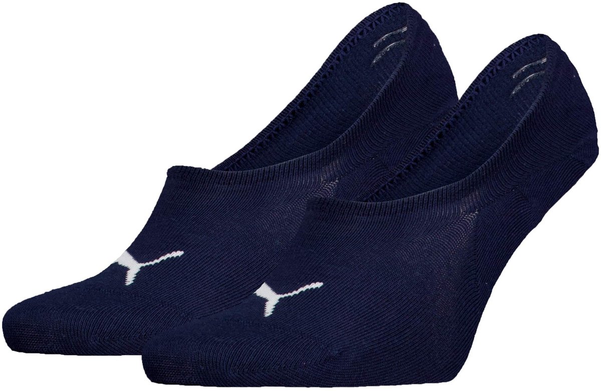 PUMA Unisex Footies High Cut 2-Pack Blauw