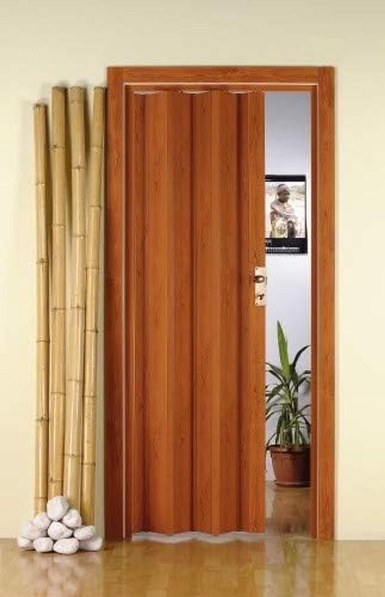 Inklapbare PVC Vouwdeur Kersenhout 88.5 x 214 cm met Slot