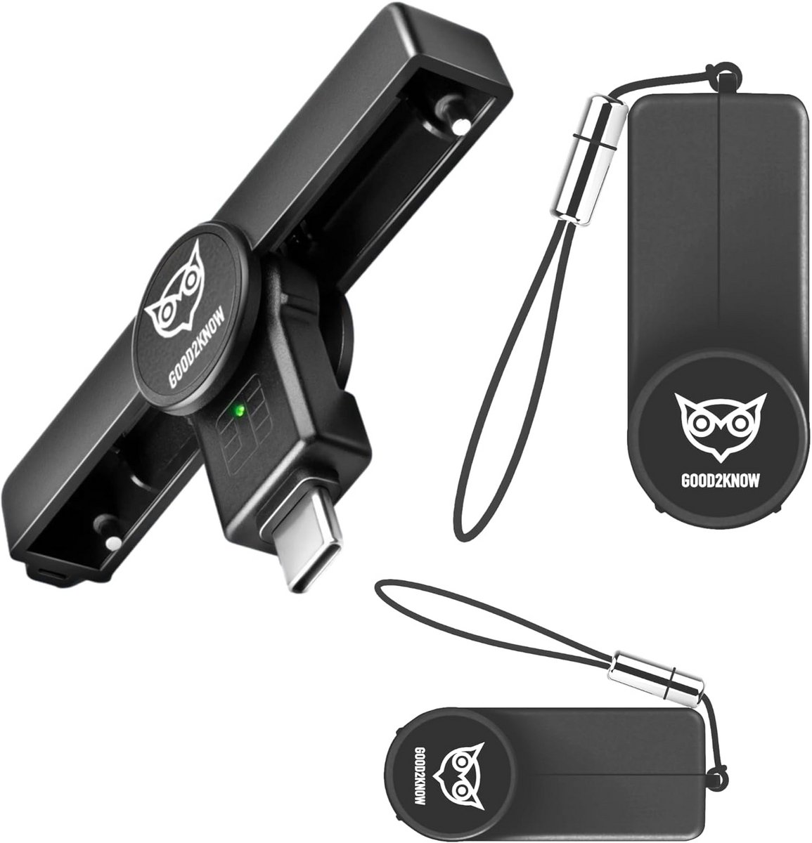 Mini USB C Kaartlezer voor Identiteitskaart (eID) - Compatibel met Mac, Windows, Telefoon en Tablet