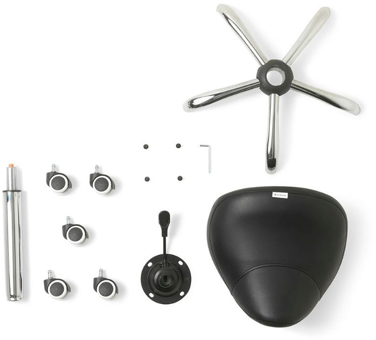 ZenGrowth zadelkruk hoge gasveer, ergonomisch zwart thumbnail 3