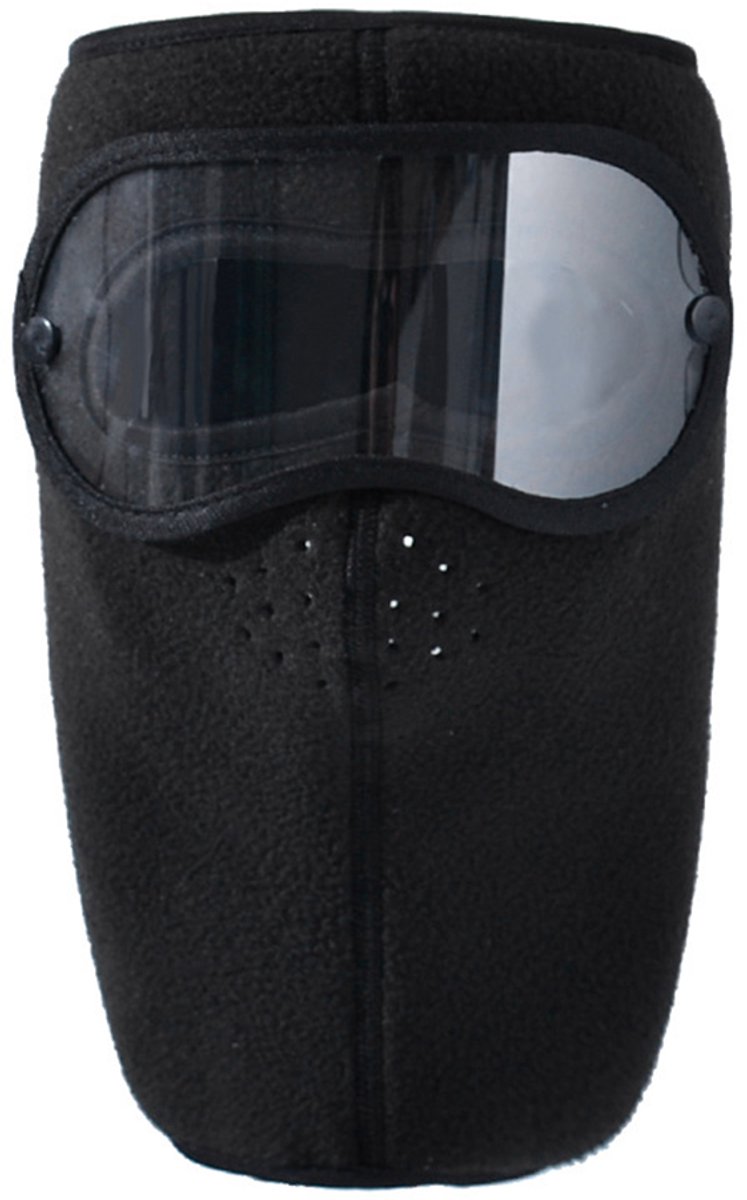 Ynkkvre Thermisch Gezichtsmasker Winter – Winter warme gripfleece winddicht hd bril winddicht hd bril en anti-fog masker met afneembare oogbescherming Balaclava voor Fietsen Skiën en Motor Zwart