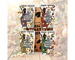 All Day Nuts – Noten cadeaupakket brievenbus – 4x 125g cashewnoten – gezonde snack – ideaal als cadeau voor werk en thuis (BB Kennis)