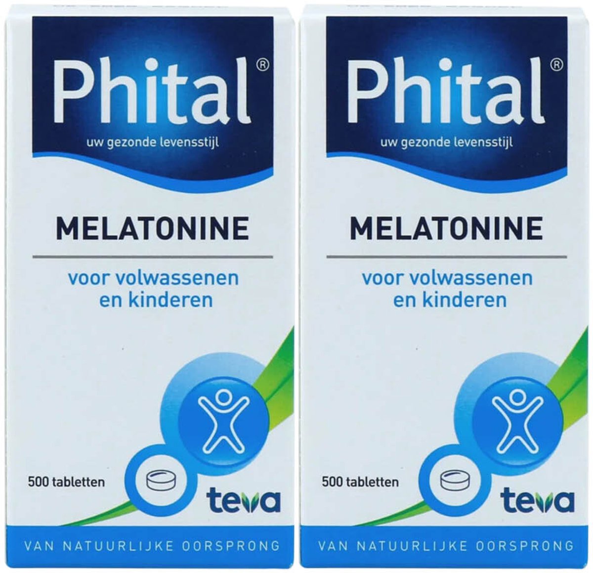 Phital Melatonine 0,1 mg - 2 x 500 capsules - Voordeelverpakking