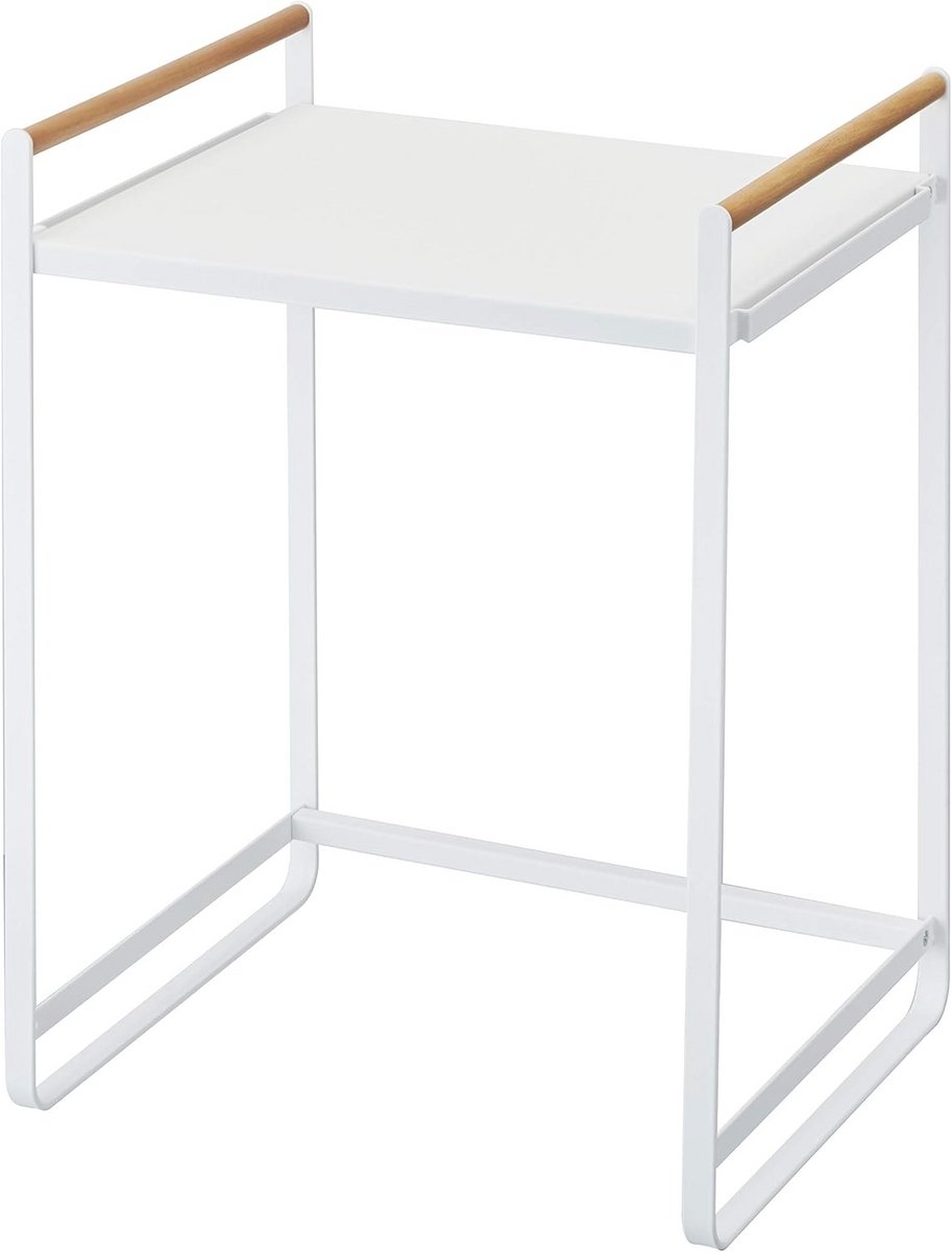 Witte Appliance Rack van Staal en Hout – 36 x 30 x 47.5 cm