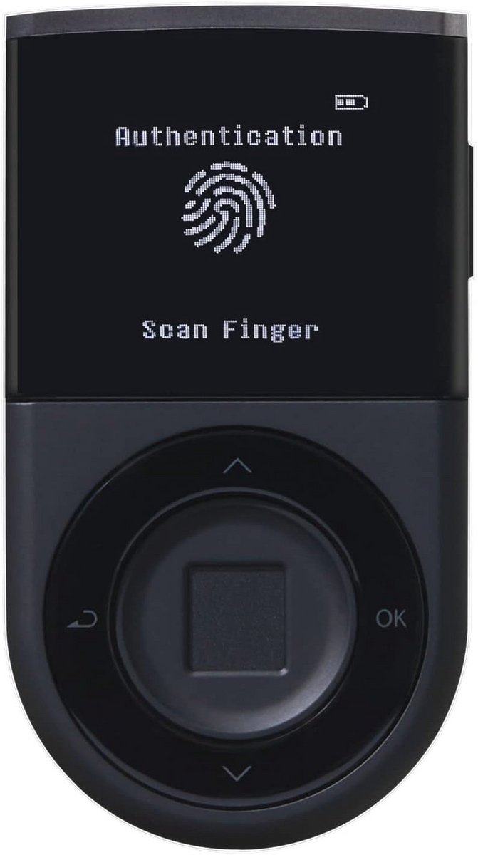 Biometrische Crypto Hardware Wallet met Vingerafdruk Authenticatie - Ondersteunt Meerdere Cryptocurrencies zoals Bitcoin en Ethereum