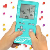 Silvergear Retro Spelcomputer Blokkenspel 26 Spelletjes - Speelgoed Voor in de Auto - Mini Arcade Game Console voor Kinderen - Puzzel Speelgoed - Reisspelletjes Voor Kinderen - Cadeau voor Jongens en Meisjes - Vakantie - 6, 7+ Jaar - Lichtblauw