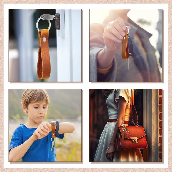 Arisenn® LEER AirTag Sleutelhanger - Echt Leer - Bescherm je AirTag
