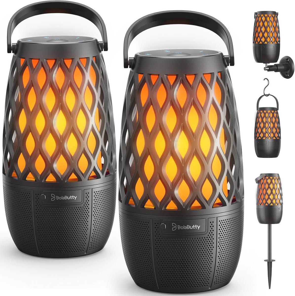Draadloze Bluetooth Buitenluidsprekers met LED Verlichting - 360° Geluid en Waterdicht Design