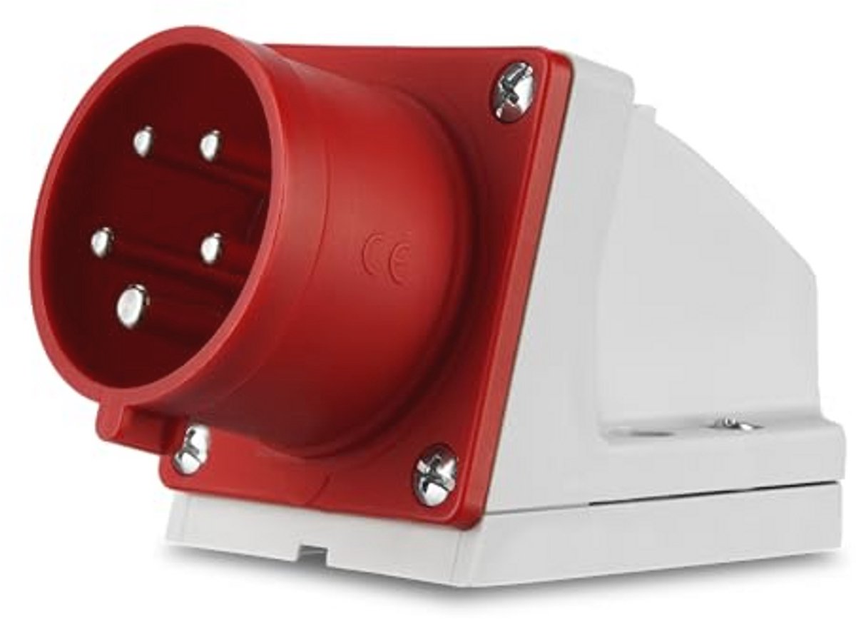 CEE-stekker wandmontage 400V 16A 5-polig IP44
