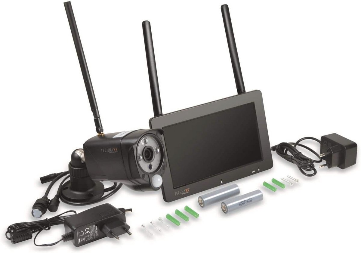Bewakingscamera-set met 7 inch touchscreen en FullHD IP-camera
