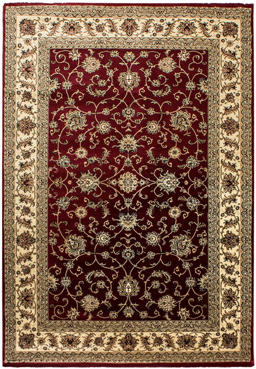 Marrakesh – Klassiek Vloerkleed – Rood/Beige – Laagpolig & Oosters Design