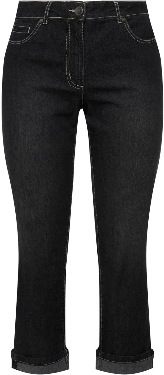 Angel of Style - Dames - 7/8-jeans Amy Straight Fit stretchcomfort 5-pocket - Zwart - Maat 42