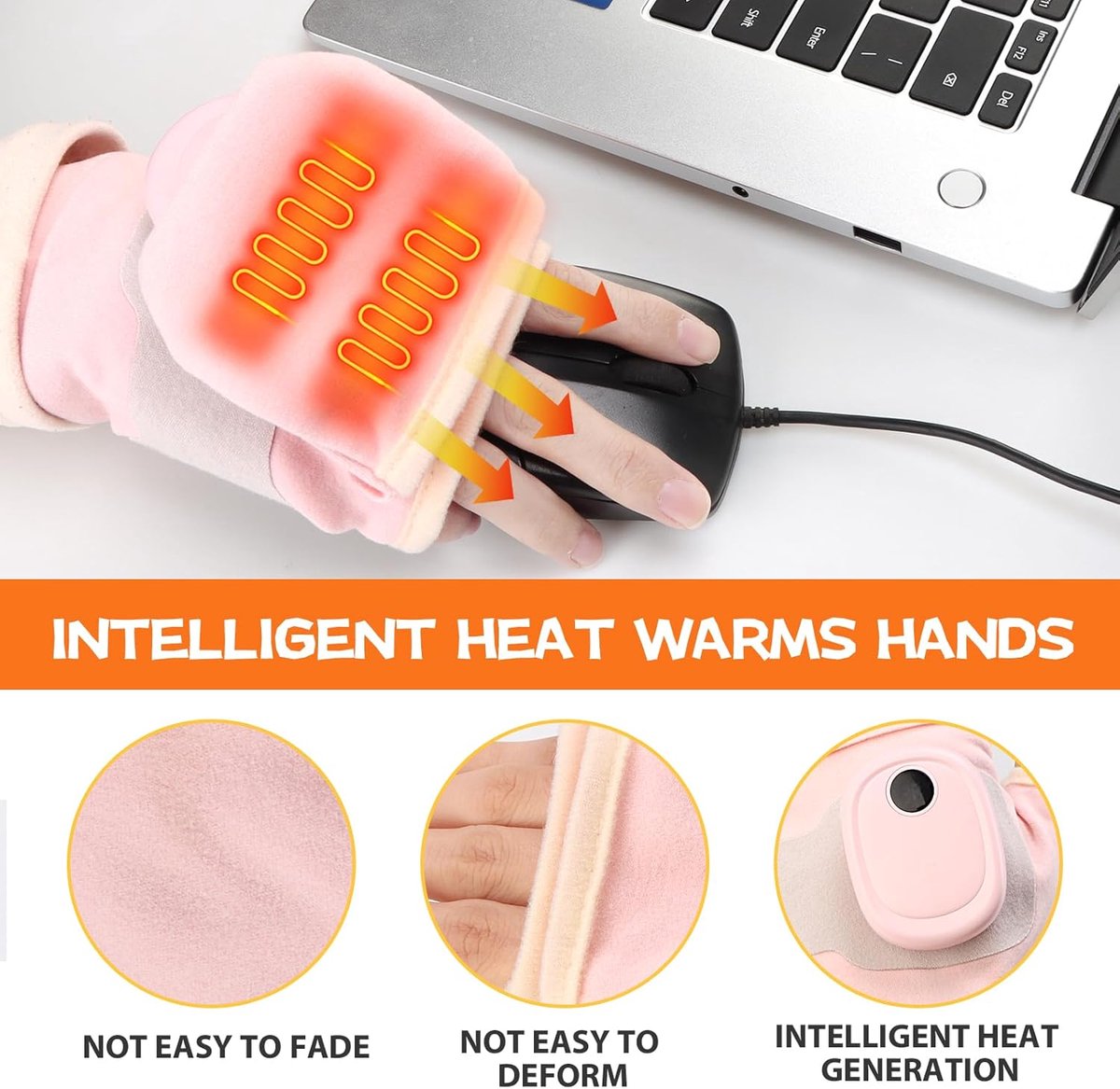 SNOW DEER Verwarmde Handschoenen, Oplaadbare Lithium Lonen Batterij Skien Wanten Voor Heren En Dames Skien Jagen Vissen Paardrijden Fietsen Kamperen Wandelen Motorrijden Handwarmer