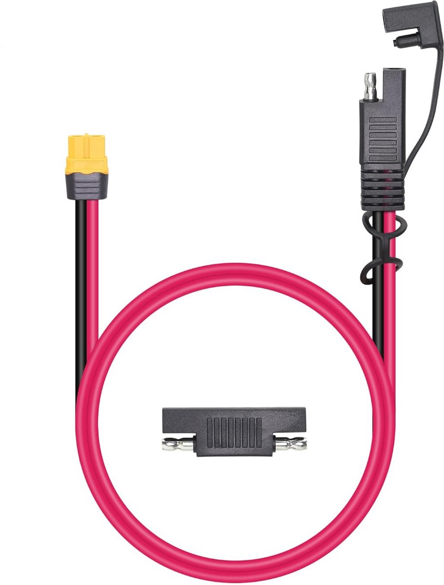 SAE naar XT60 Connector Adapter - 12AWG 1M Kabel voor Zonnepaneel en Draagbare Power Stations