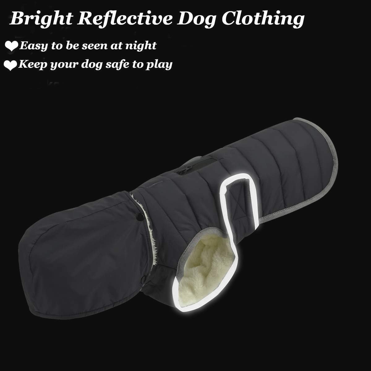 Warme Hondenjas met Afneembare Capuchon en Reflecterende Details voor Kleine en Middelgrote Honden