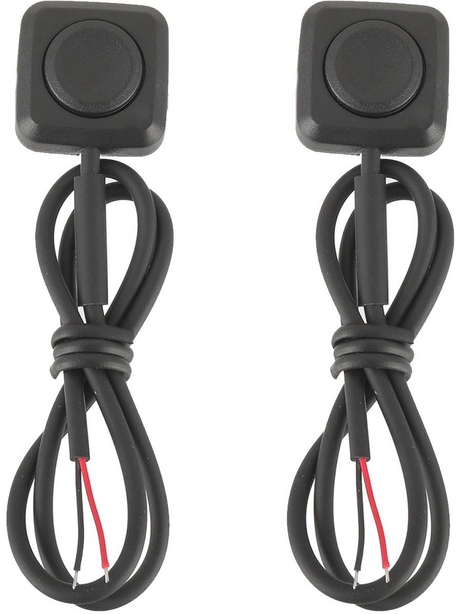 Momentane Drukknopschakelaar ON/OFF voor 12V-24V - Mini Drukknop voor Oppervlaktemontage - 2 Stuks