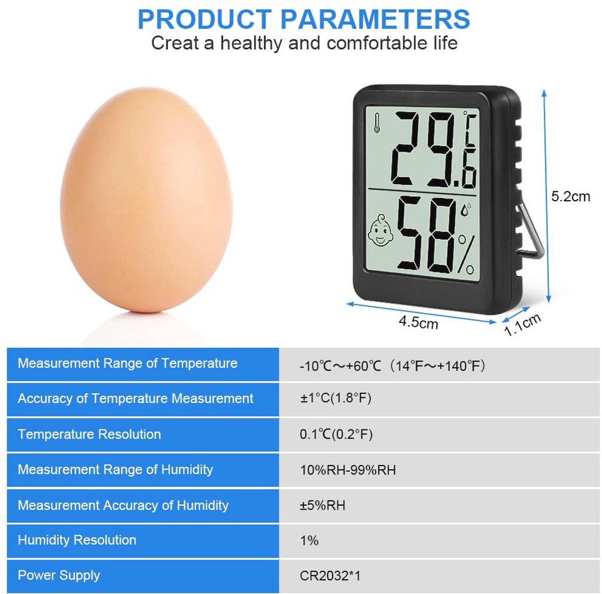 Mini LCD Thermometer en Hygrometer Set - Digitale Binnen Thermometers voor Babykamers, Woonkamers en Kantoor - Draadloze Luchtvochtigheidsmeters (3 Stuks) — cadeau in Cadeau-ideeën - foto 3