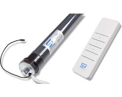 SCHARTEC radio rolluikmotor complete set met afstandsbediening - buismotor draadloze rolluikbesturing 40 en 60 mm as elektrische rolluik motor rolluikaandrijving (Tube F 10-60 met afstandsbediening)