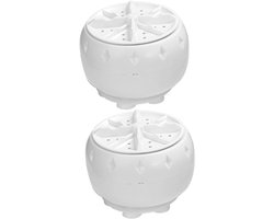 2 stuks draagbare mini USB-turbowasmachine, slimme compacte wasmachine voor camper, appartement, reizen en huis, zachte was voor ondergoed