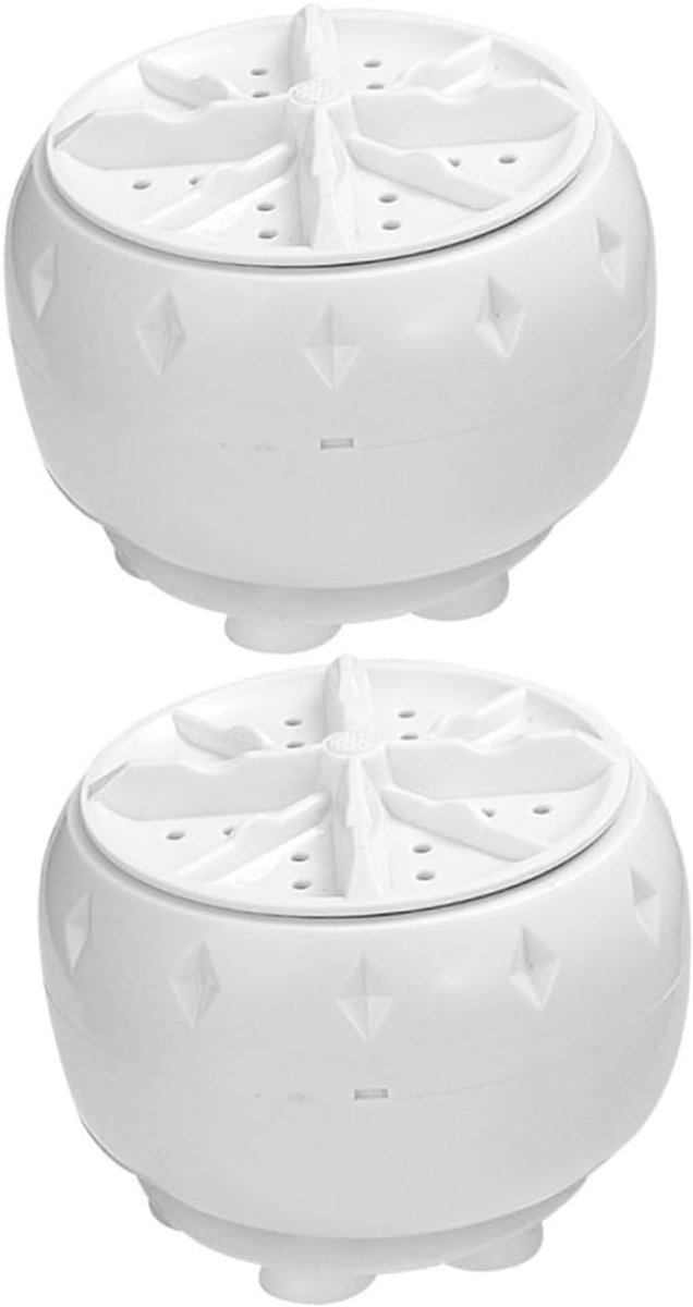 2 stuks draagbare mini USB-turbowasmachine, slimme compacte wasmachine voor camper, appartement, reizen en huis, zachte was voor ondergoed
