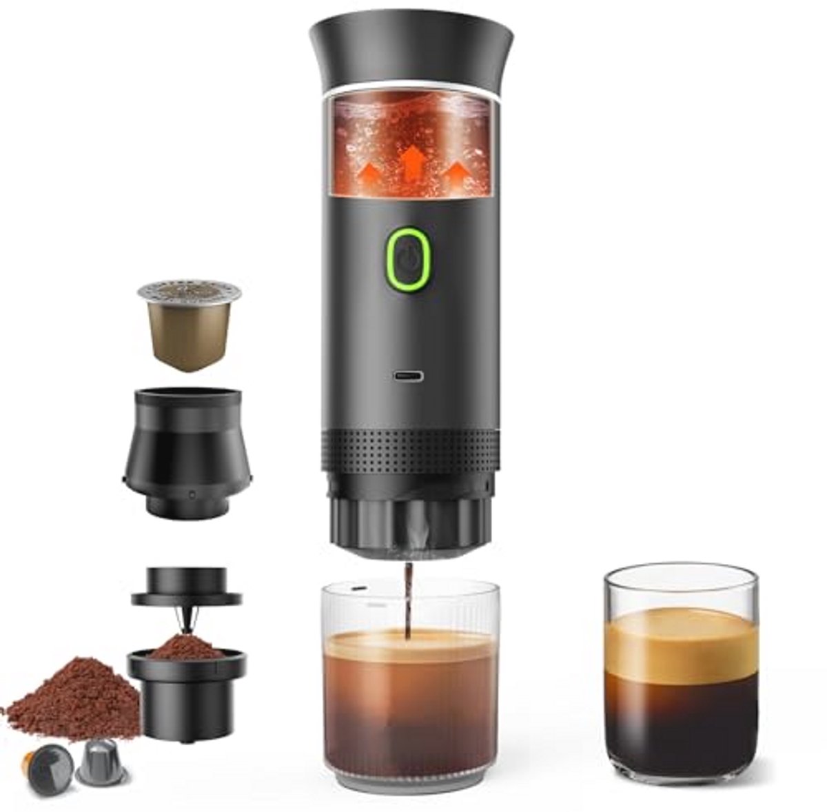 Draagbare Koffiezetapparaat voor Reizen - Mini Auto Espresso Maker