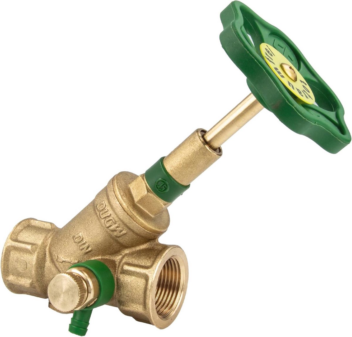 Schuin zitventiel 3/4 inch met aftapventiel 1/4 inch - DVGW goedgekeurd voor drinkwater