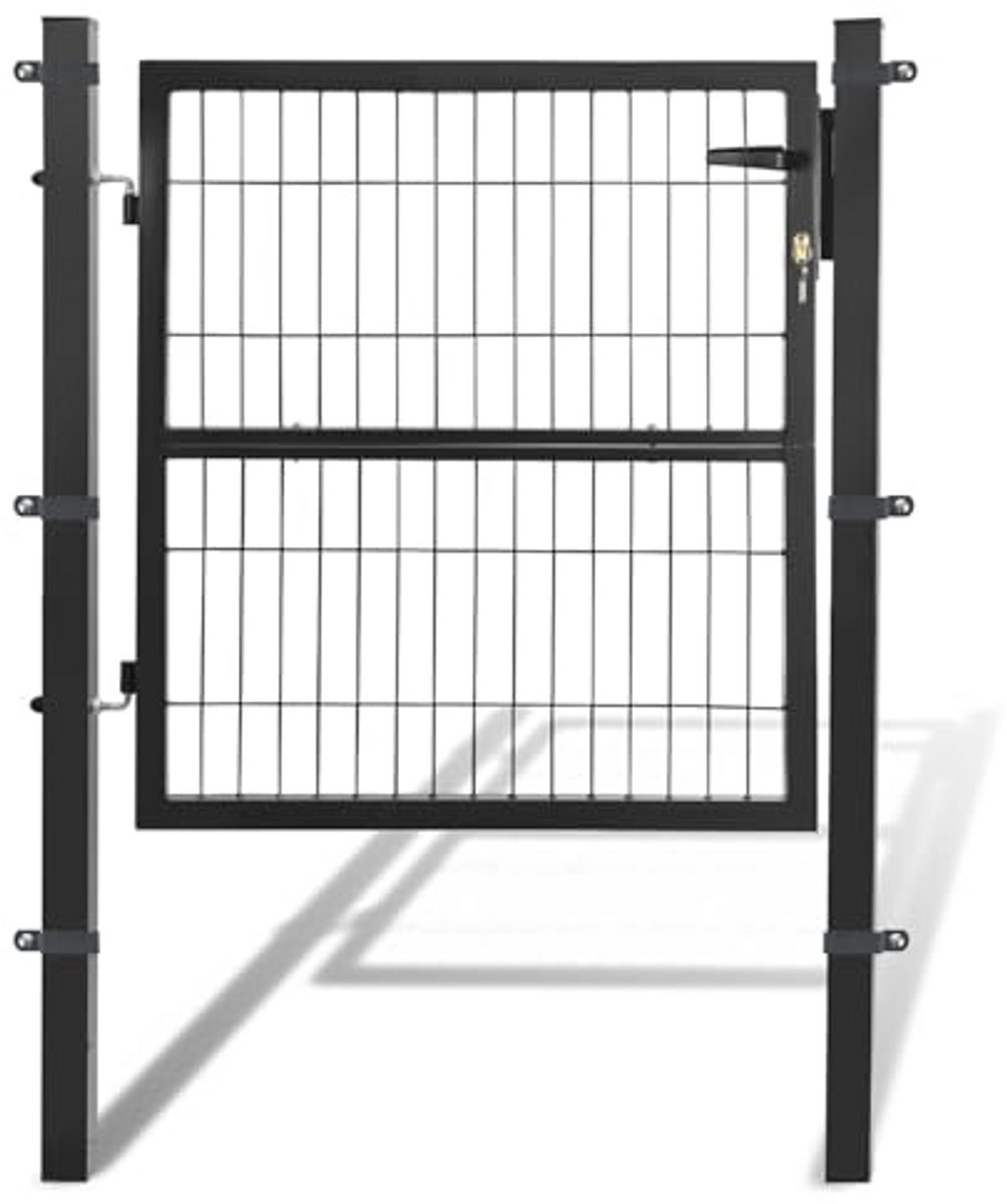 Tuinpoort antraciet 100 x 100 cm - Veilig en stijlvol voor je tuin