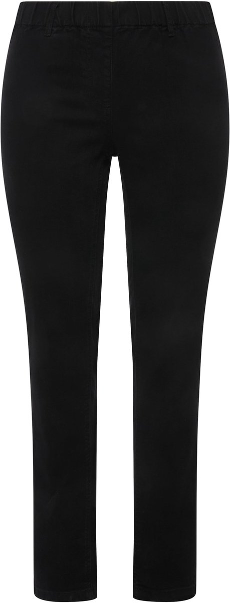 Ulla Popken - Dames - Denim jegging SIENNA - Zwart - Maat 28