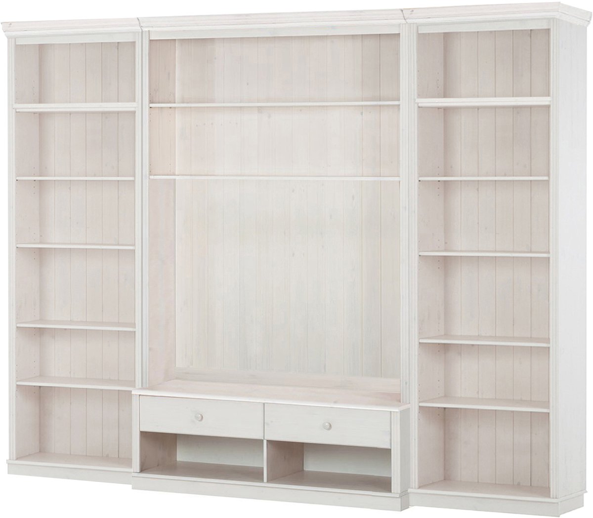 Notio Living Anita-Boekenkast Tv-lowboard - Wit Grenen