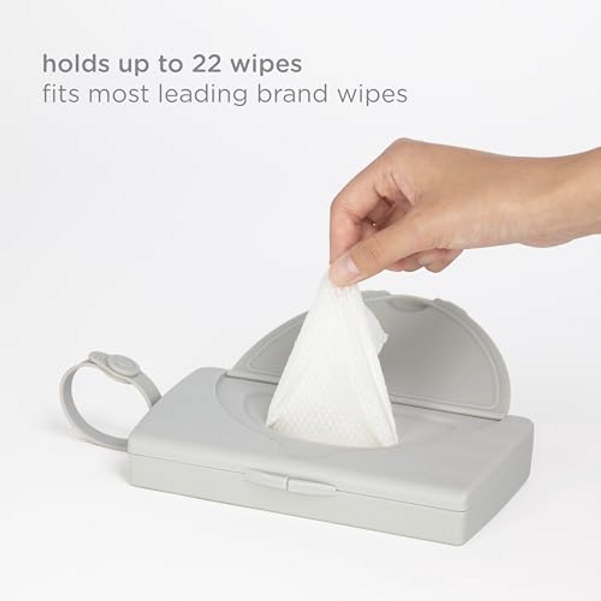 Draagbare Babydoek Dispenser voor Reizen - Handige Accessoire voor Luierzak - Herbruikbare Doekhouder - Grijs