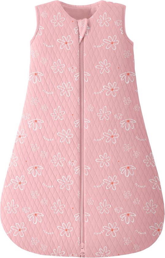 Foto: Slaapzak 2 5 tog van 100 katoen voor peuters draagbare deken voor baby s 0 6 maanden in roze met bloemen