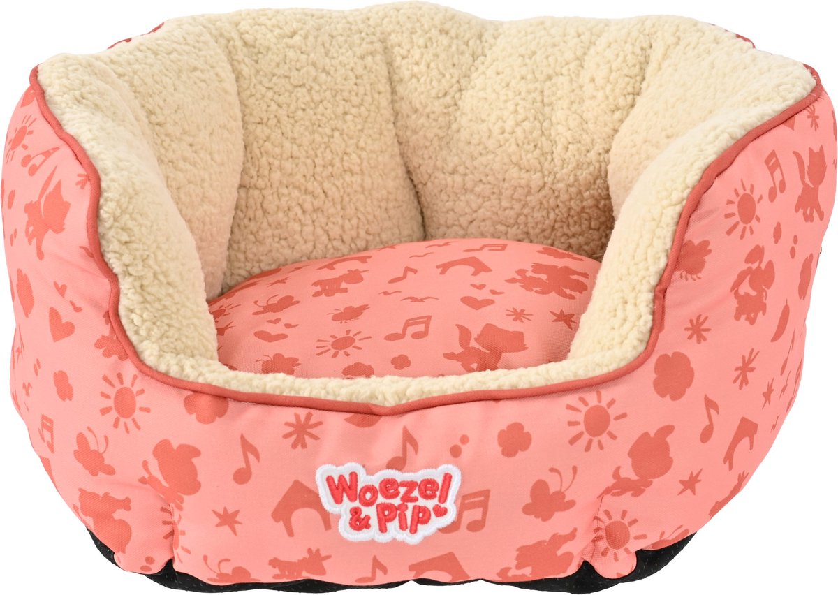 Woezel & Pip slaapmand rond roze 50cm