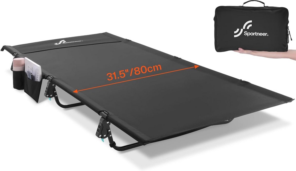 Inklapbaar Aluminium Reisbed voor Volwassenen - Ideaal voor Camping en Outdoor Aventuren tot 150 kg