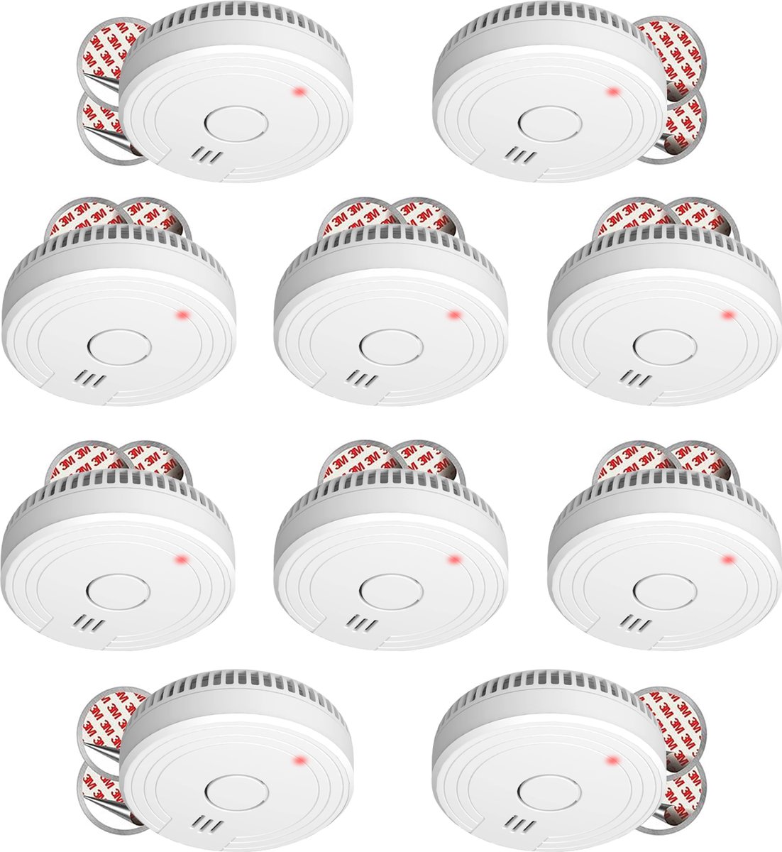 10-Pack ELRO FS1805 Rookmelder met 5 Jaar Batterij en Magneet Montage - Voldoen aan Europese Norm EN14604