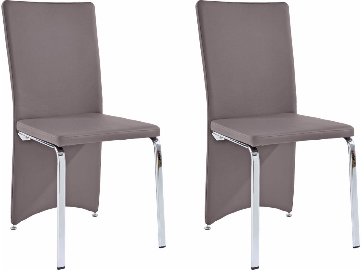 Britta-Eetkamerstoel - 2 Pack - Cappuccino PU