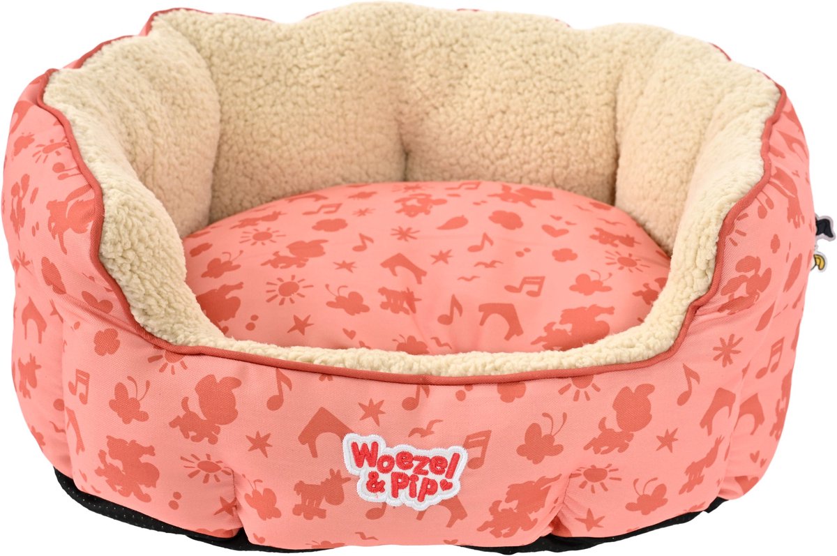 Woezel & Pip slaapmand rond roze 60cm