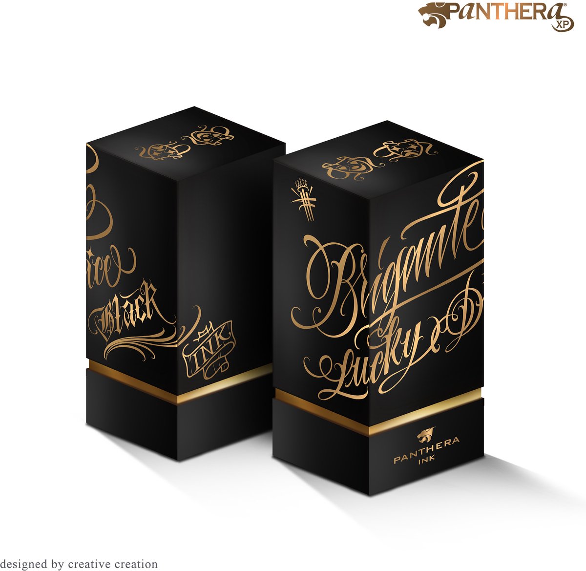 Panthera - Lucky Dice Black Ink 200ml - Black lettering ink - Zwarte tattoo inkt - BRIGANTE ARTIST SERIES