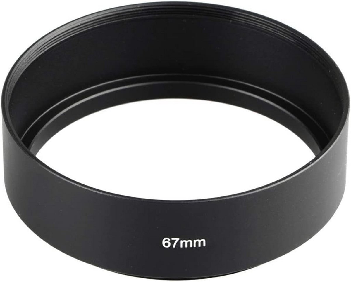 Aluminium zonnekap voor camera 67 mm - Plat en duurzaam