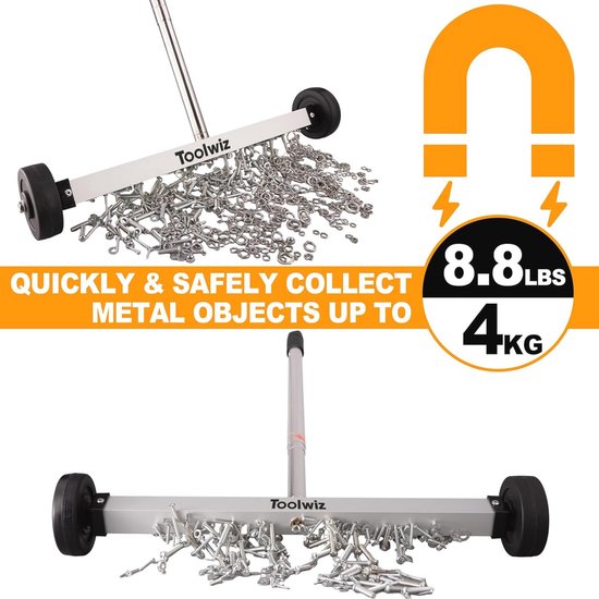 Magnetische veegmachine 43,2 cm - Heavy Duty nagel- en puinopruimer met telescopische handgreep van Faithfull — afbeelding 5