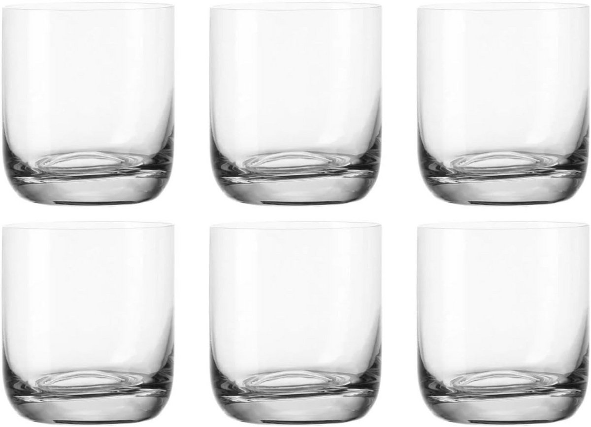 Set van 6 vaatwasmachinebestendige drinkglazen - Moderne waterglazen voor sap en drank