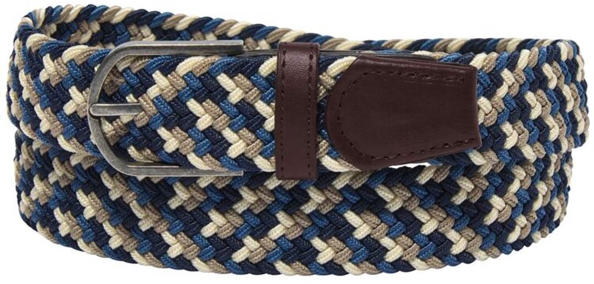ATLAS FOR MEN - Comfortabele, gevlochten stretchriem - Heren - Verkrijgbaar in grote maten - 125