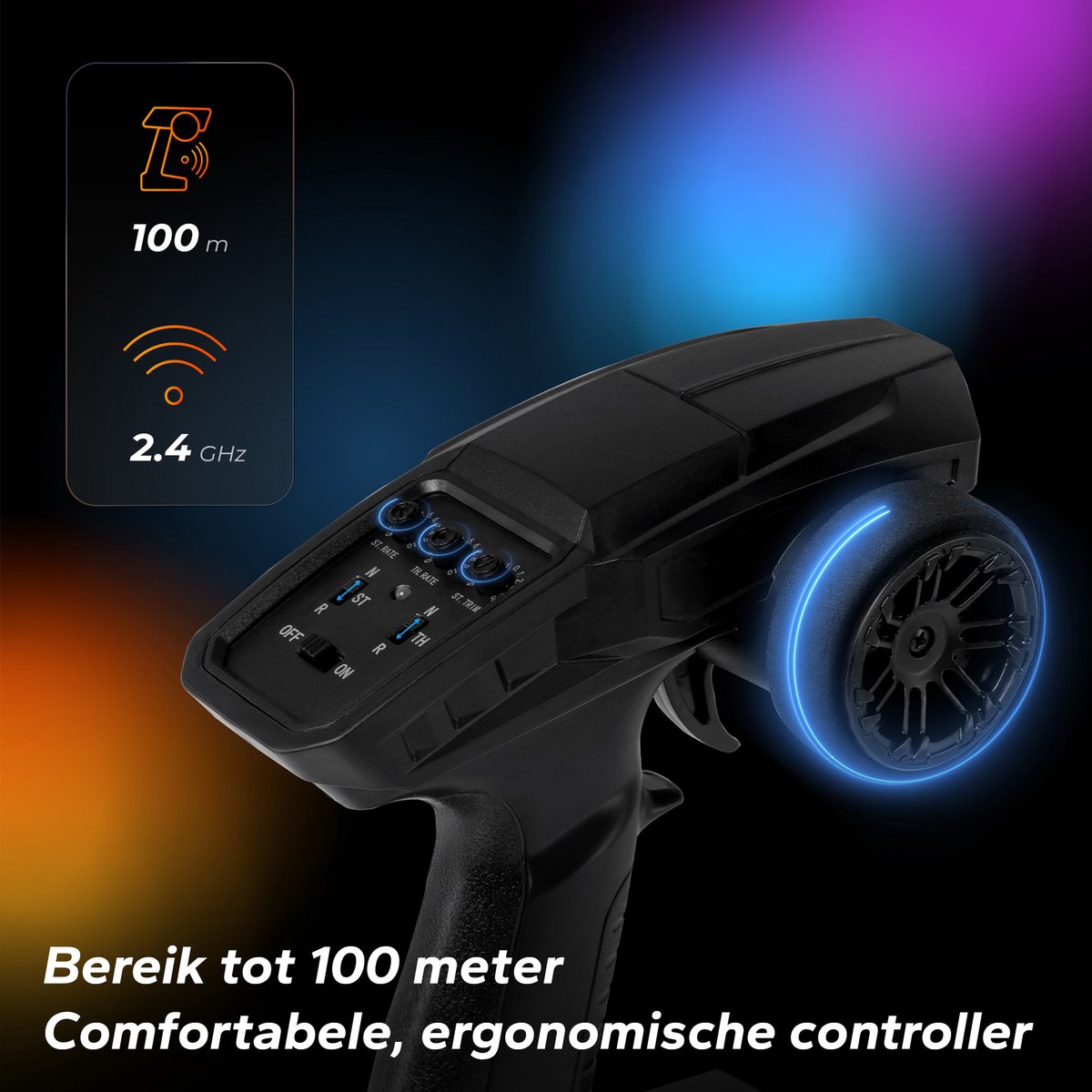 Overmax X-Clash Bestuurbare Auto - 20 km/h - 2 accu’s - Bereik 100m - 2 carrosserie’s - Offroad RC Auto - Buiten & Binnen - Meisjes en Jongens - Afstandsbestuurbare Auto voor Kinderen & Volwassenen — afbeelding 6