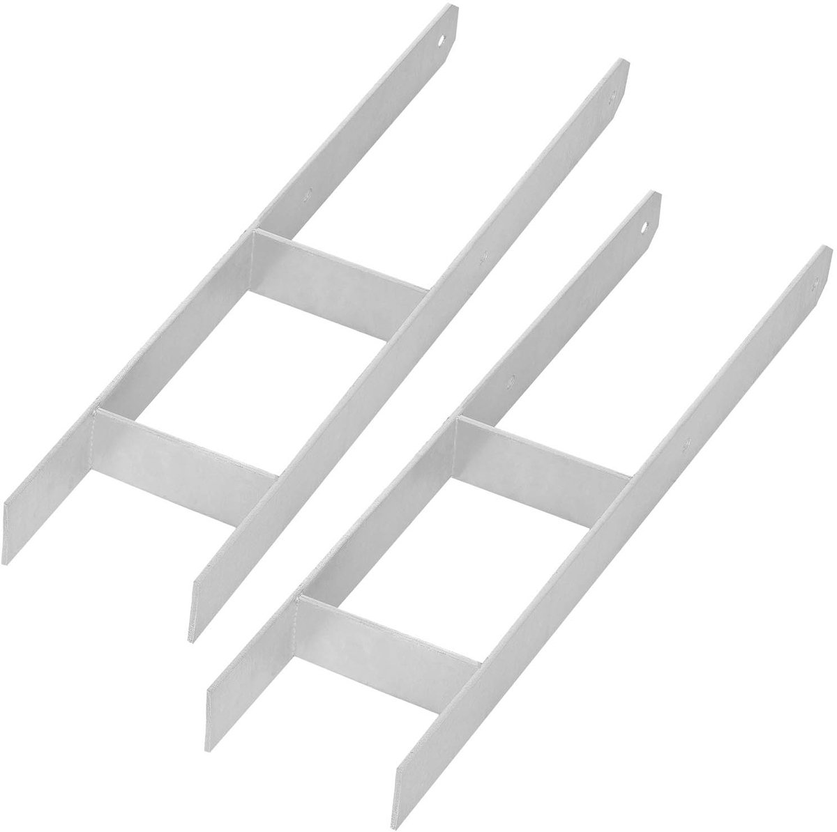 Kotarbau - Stalen H-vormige Paalsteun - Verzinkt - 140 mm - Set van 2