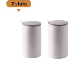 2-delige mesh-waszak voor schoenen - polyester - wasmachinebestendig - wit - 17*38 cm