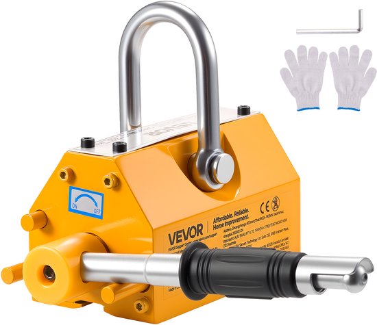 Produktbild von Permanenter Magnetheber 400 Kg Tragkraft – N42 Neodym Mit Sicherheitsverriegelung