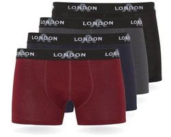 FM London heren Hipsters FM London (4/8-Pack) Mens Boxers, Classic Dark (4 Pack), L
